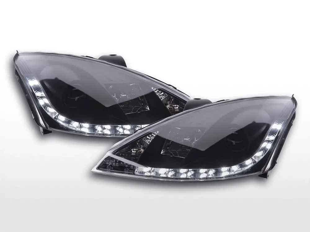 Daylight LED Scheinwerfer Set schwarz passend für Ford Focus 1 C170 Super-Preis