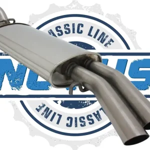 Novus Classic Line Edelstahl Endschalldämpfer passend für VW Golf 2 GTI 1.8 8V Sichere Zahlung