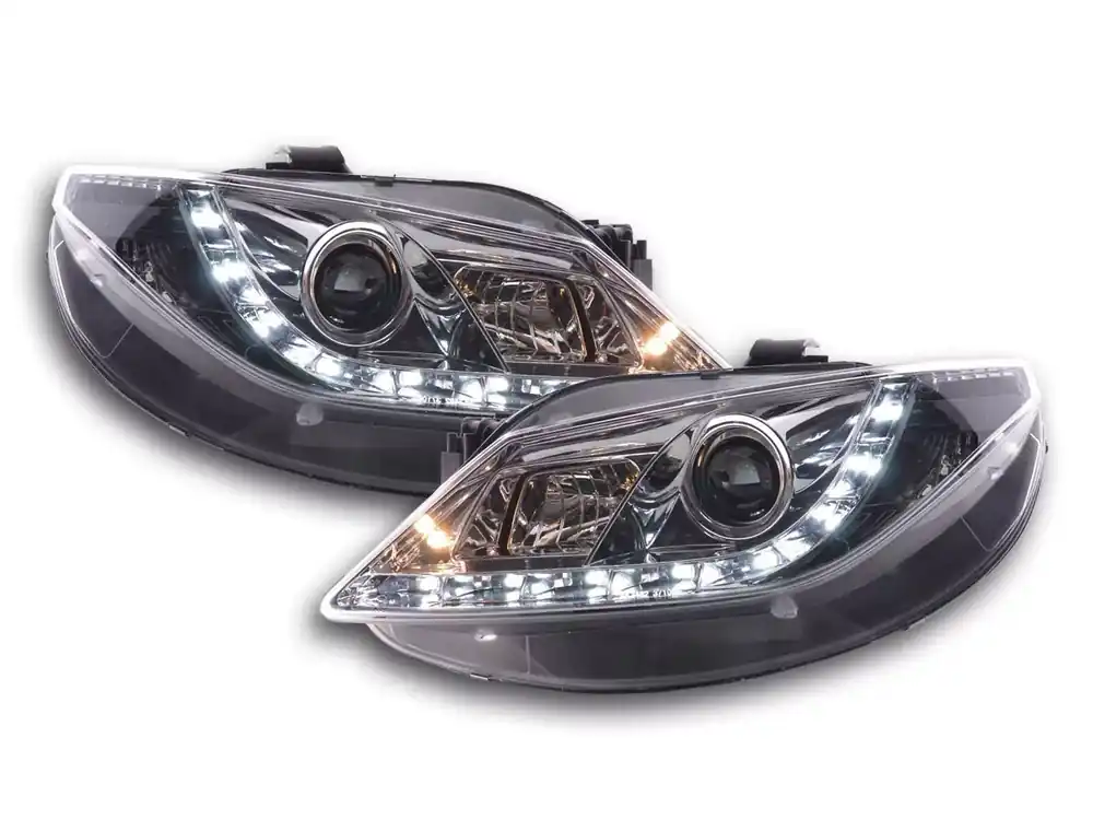 Scheinwerfer Set Daylight LED passend für Seat Ibiza 6J chrom Schneller Versand