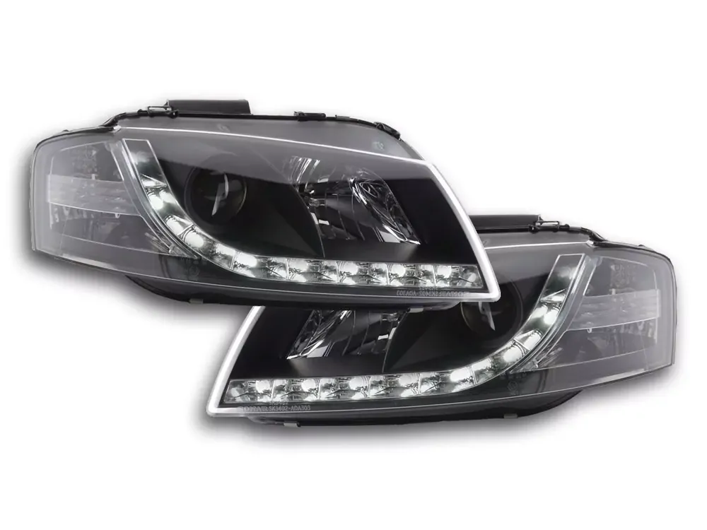 Scheinwerfer Set Daylight LED passend für Audi A3 8P 03-08 schwarz Nur Für Kurze Zeit