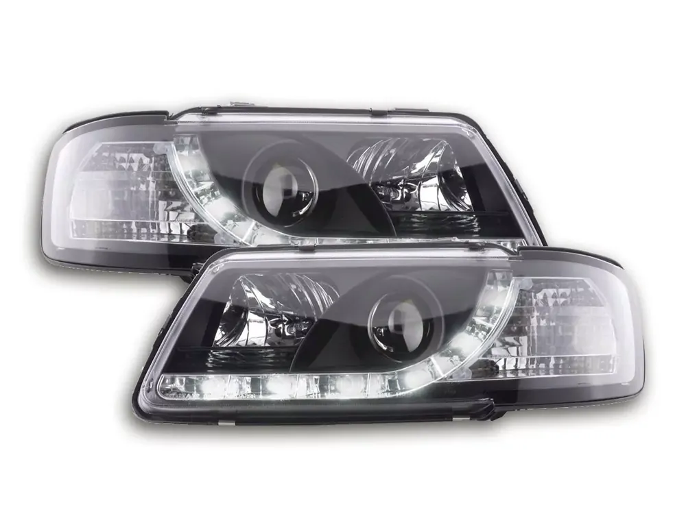 Scheinwerfer Set Daylight LED Tagfahrlicht passend für Audi A3 8L 96-00 schwarz Sale