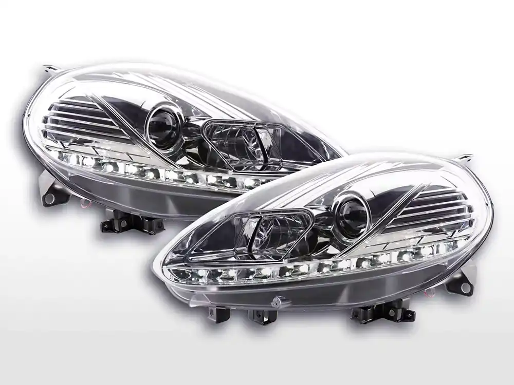 Top-Preis Scheinwerfer Set Daylight LED Tagfahrlicht passend für Fiat Punto Evo 09- chrom
