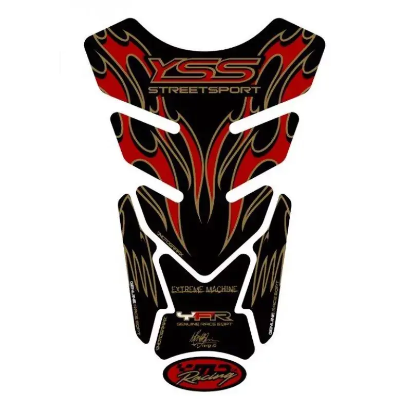 Motografix 3D Gel Tank Pad Schwarz/Rot passend für Yamaha Streetsport Sonderaktion