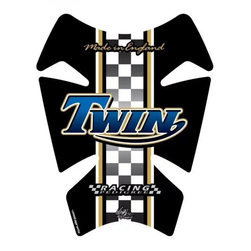 Motografix 3D Gel Tank Pad Protector Triumph Twin Style Black TT007B Günstig