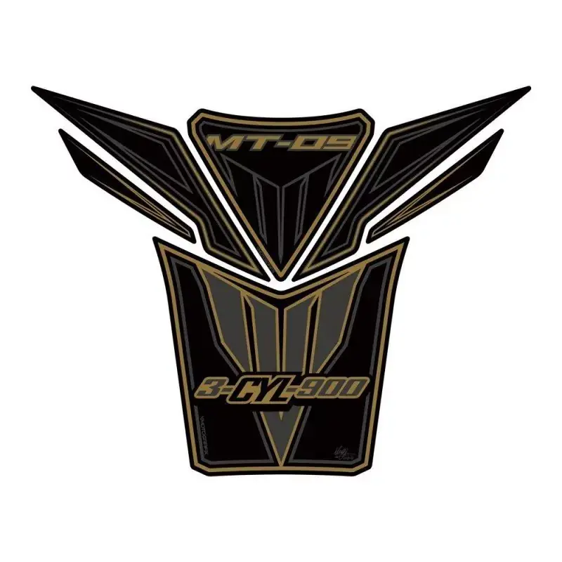 Top-Seller Motografix 3D Gel Tank Pad Black/Gold passend für Yamaha MT-09