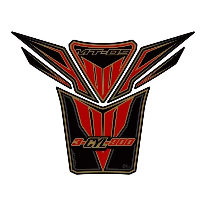 Geprüft Motografix 3D Gel Tankpad Schwarz/Rot passend für Yamaha MT-09
