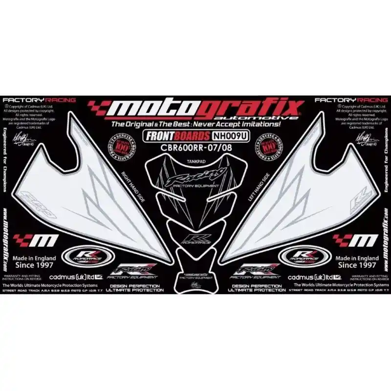 Markenware Motografix Steinschlagschutz Set passend für Honda CBR 600 RR 2007–2012 NH09U