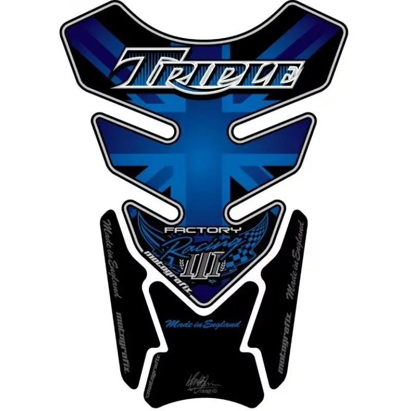 Nur Heute Motografix 3D Gel Tankpad TT012B passend für Triumph Triple Racing