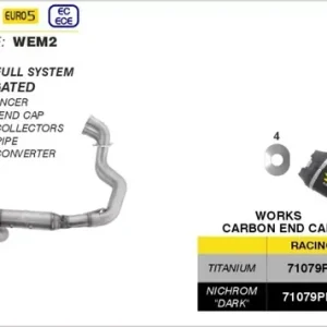 ARROW WORKS Titan Komplettanlage passend für Suzuki GSX-8 R / GSX-8 S Highlight
