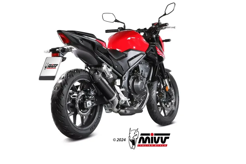 Schnäppchen MIVV AK-1 Endschalldämpfer Edelstahl Schwarz passend für Honda CB 500 Hornet 2024
