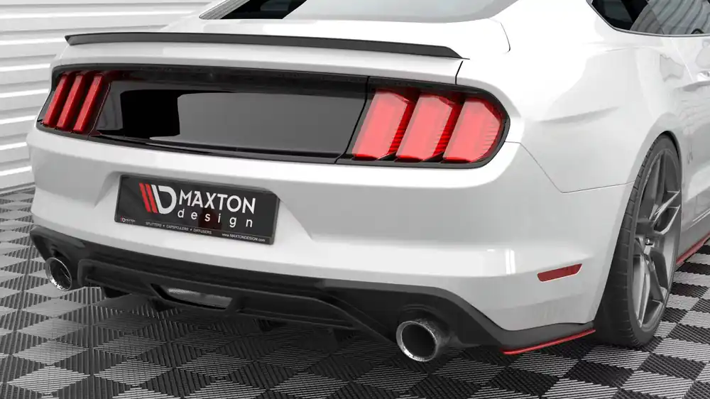Heck Ansatz Flaps Diffusor V.2 passend für Ford Mustang GT Mk6 Facelift Markenprodukt
