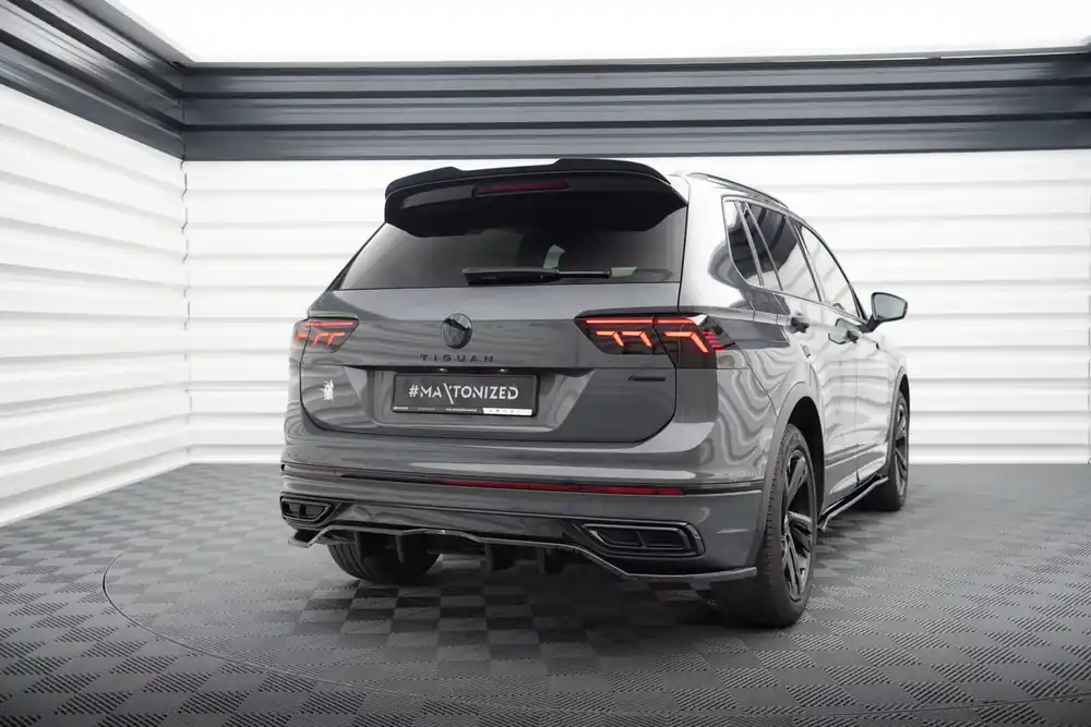 Zertifiziert Mittlerer Cup Diffusor DTM Look Heck Ansatz passend für VW Tiguan R-Line Mk2 Facelift