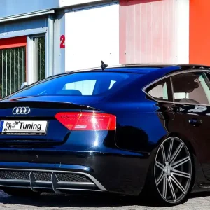 Saisonangebot Heckansatz passend für Audi A5 B8 Facelift mit S-Line Diffusor und Endrohr links