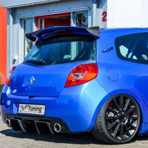 Sonderangebot Gefräster Heckansatz Diffusor aus ABS passend für Renault Clio 3 Phase2 RS