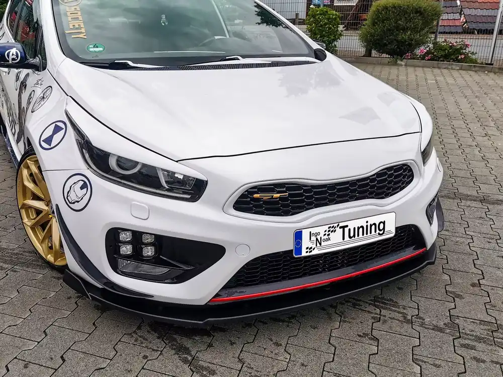 CUP Frontspoilerlippe V2 mit Wing passend für Kia Ceed GT / Pro Ceed GT (2013–2018) Preis Gesenkt