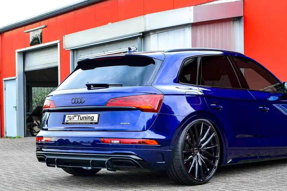 Gefräster Heckansatz mit Finnen passend für Audi Q5 FYB mit S-Line Bestpreis