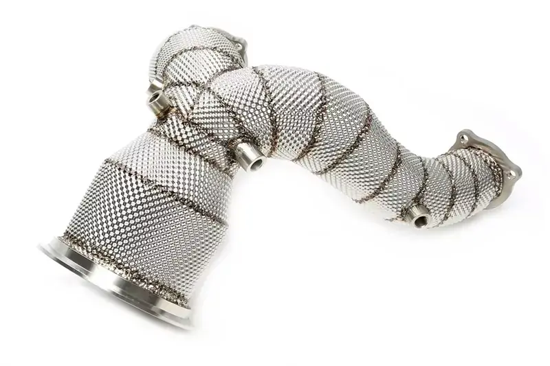 Abverkauf TA Technix Downpipe mit Hitzeschild und 200 Zeller Katalysator passend für Audi A4-S4, A5-S5 Typ 8W-B9