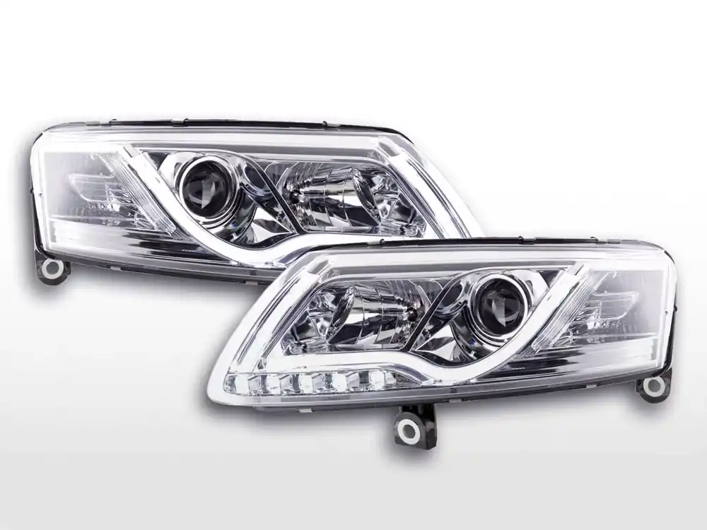 Nur Für Kurze Zeit Scheinwerfer Set Daylight LED Tagfahrlicht chrom passend für Audi A6 4F 04-08