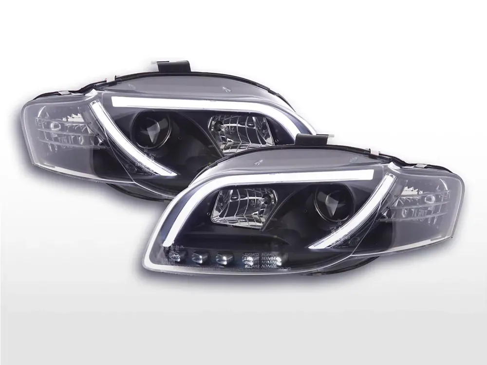 Scheinwerfer Set Daylight LED passend für Audi A4 8E 05-07 schwarz Direkt Vom Hersteller