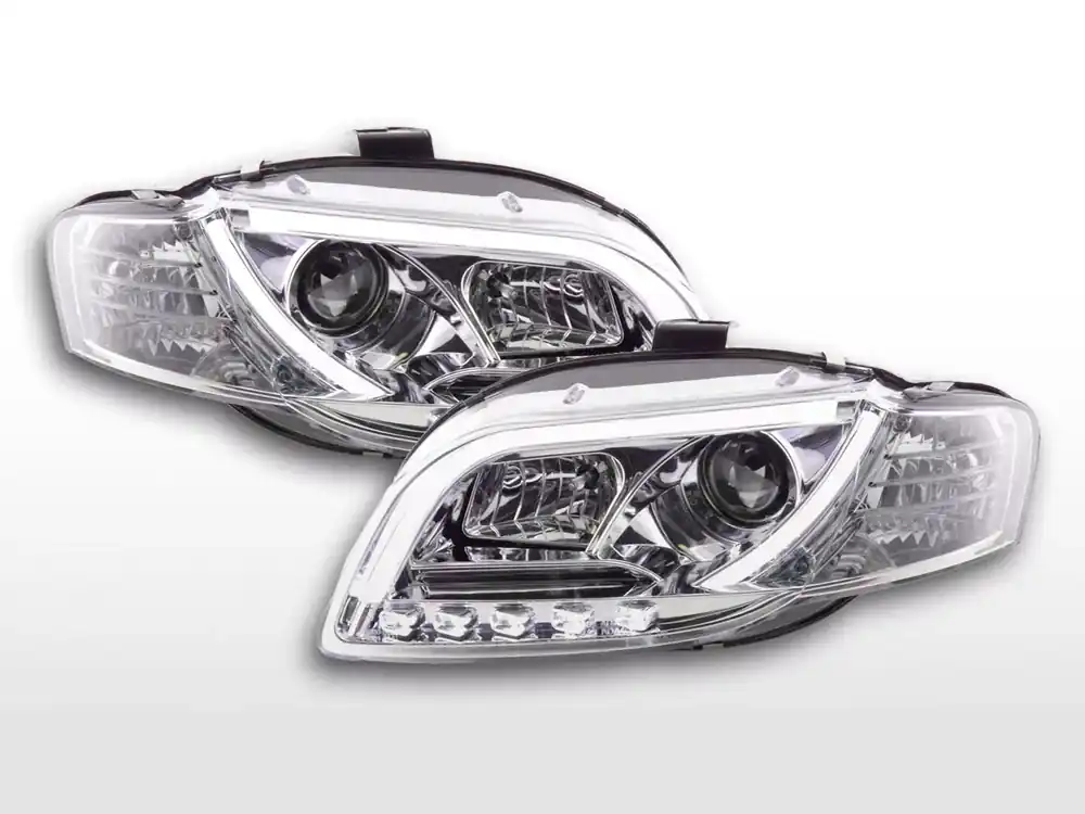 Scheinwerfer Set Daylight LED Tagfahrlicht passend für Audi A4 8E 04-08 chrom Top-Seller