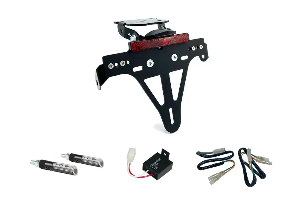 Highlight Kennzeichenhalter-Blinker-Kit IDEA passend für Kawasaki Z800 ab Modelljahr 2013 (Hinten)