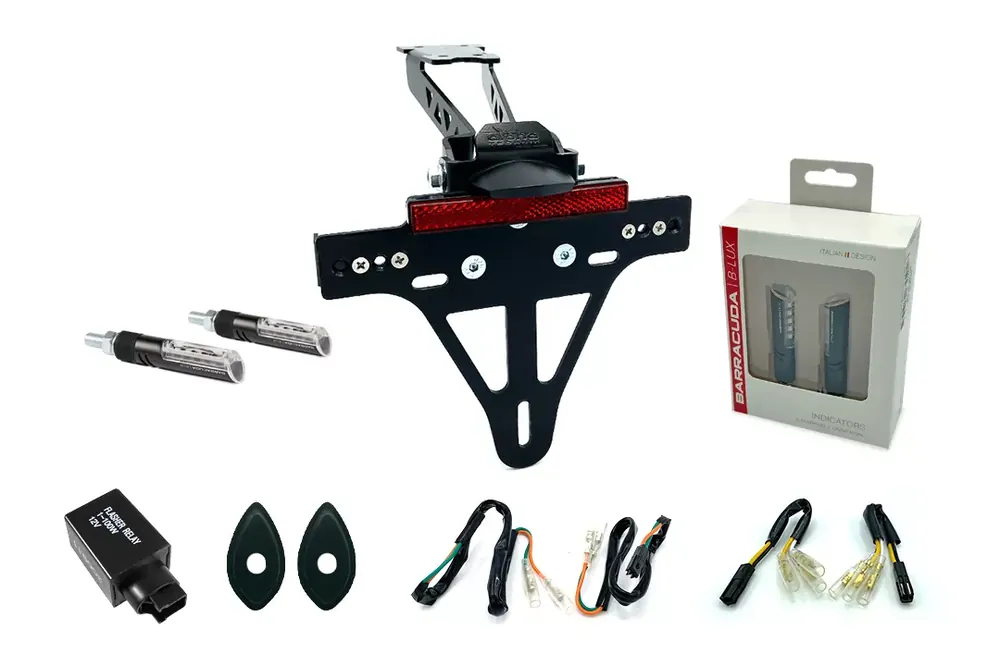 Must-Have Kennzeichenhalter-Blinker-Kit IDEA passend für Honda CB500F Typ PC58 und CBR500R PC57 ab 2017