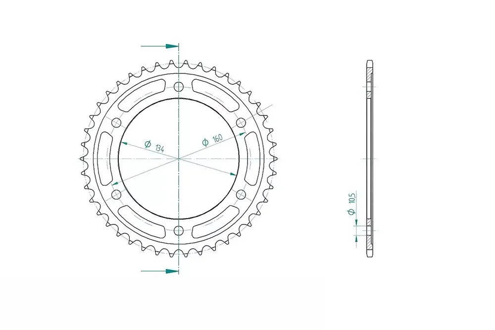 Kettenrad Aluminium passend für HONDA Z-44 Preiswert