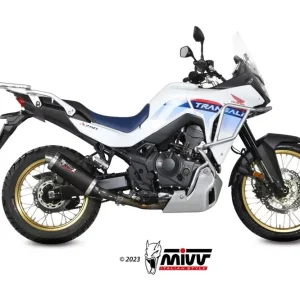 MIVV Oval Endschalldämpfer Edelstahl Schwarz passend für Honda XL750 Transalp 23- Preis Gesenkt