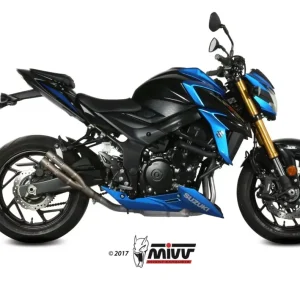 Zertifiziert MIVV DOUBLE GUN Edelstahl Auspuff passend für Suzuki GSX-S 750 17-20