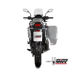Wochenendangebot MIVV Oval Edelstahl Schwarz Endschalldämpfer passend für Honda XL750 Transalp 23-