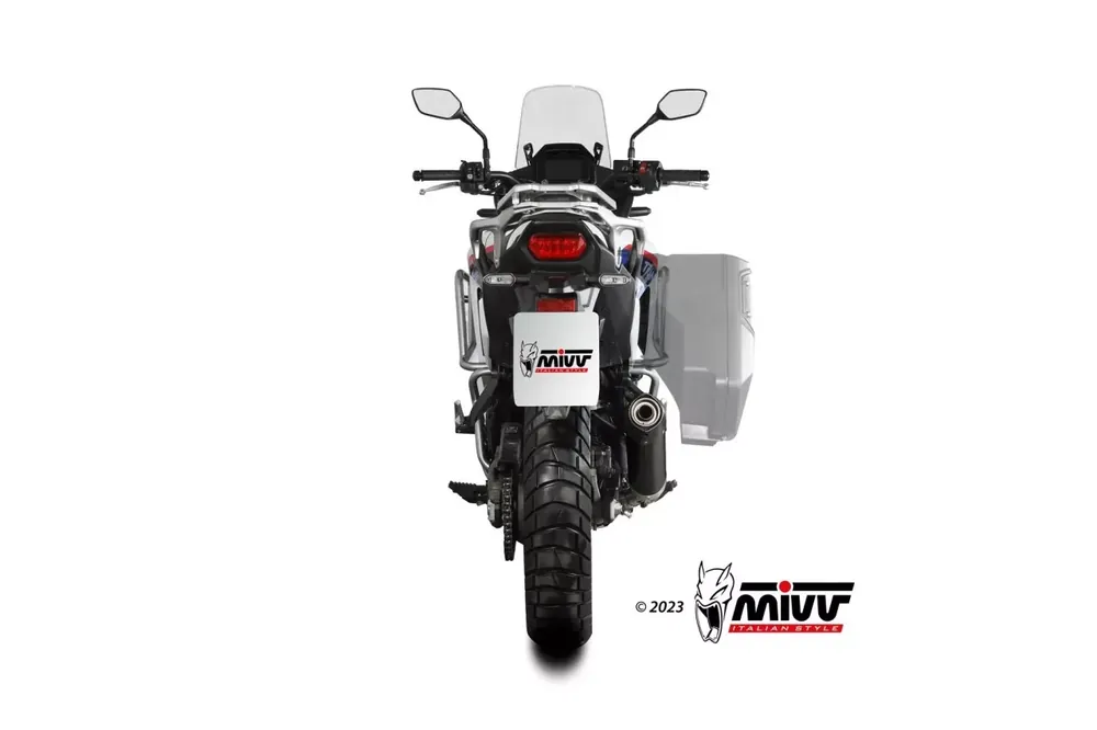 Wochenendangebot MIVV Oval Edelstahl Schwarz Endschalldämpfer passend für Honda XL750 Transalp 23-