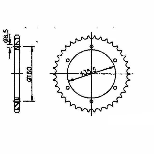 Expressversand Kettenrad Aluminium 47 Zähne passend für APR/BMW/GIL