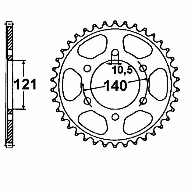 Preisknaller Kettenrad Aluminium passend für MOTO MORINI Z-40