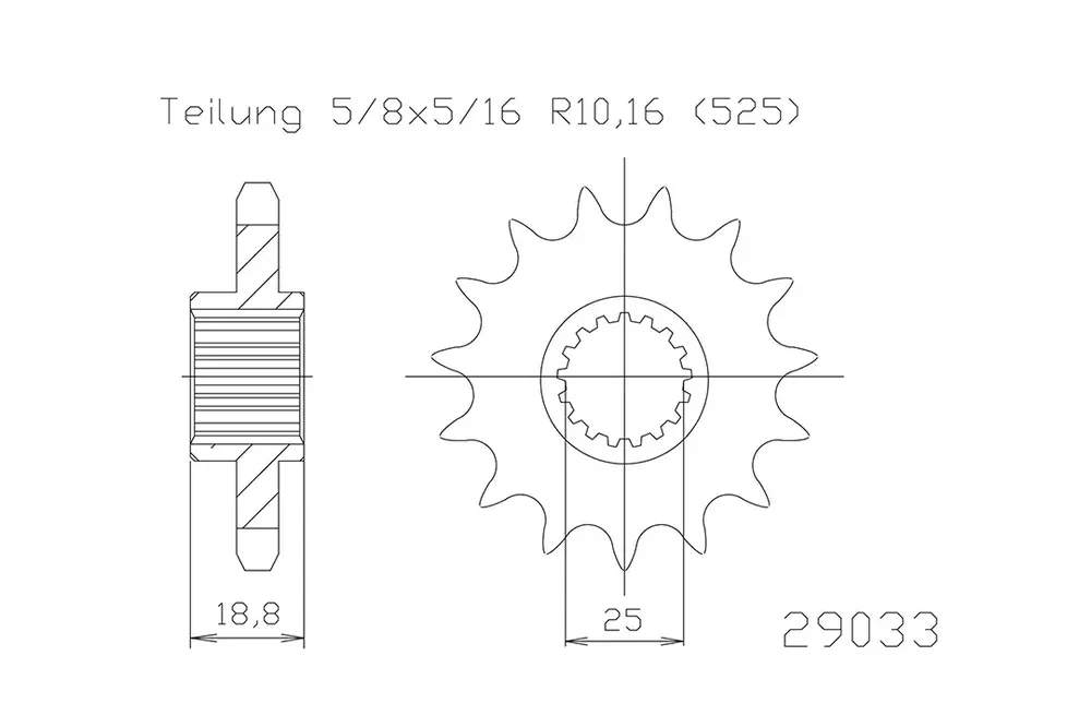 Schnäppchen Ritzel gummiert 19 Zähne 525 passend für BMW F800R E8ST
