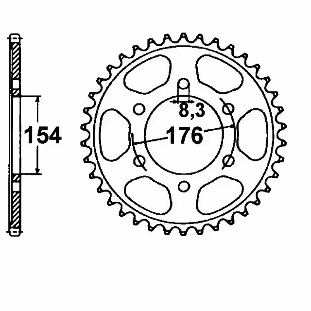Kettenrad Aluminium 60 Zähne passend für GRIMECA/FANTIC Saisonangebot