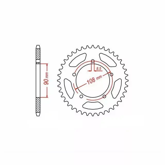 Letzte Chance Kettenrad Aluminium Z-40 passend für CAG/DUC