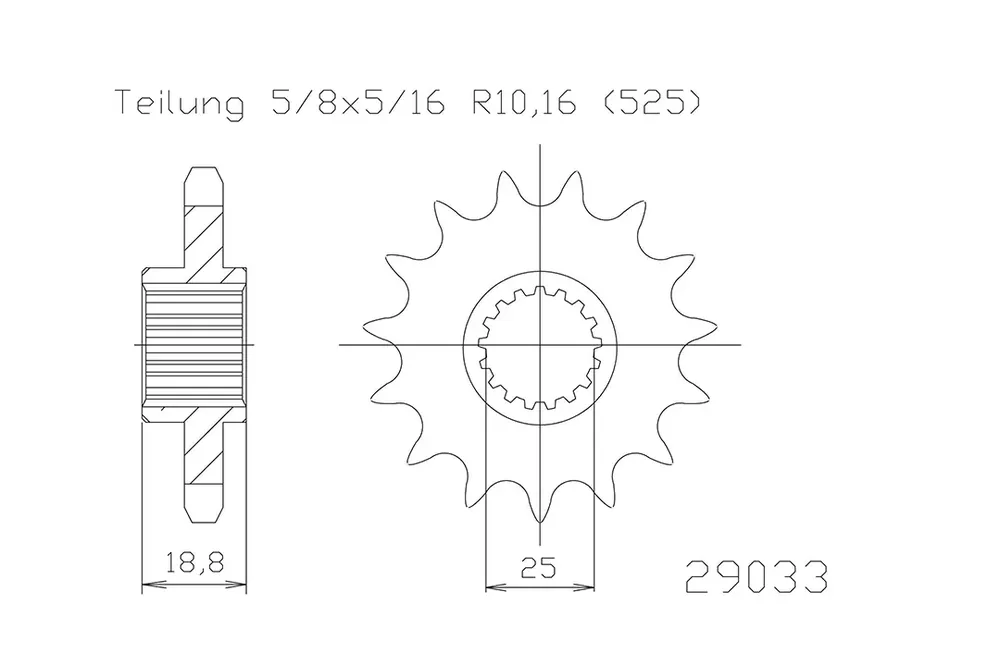 Ritzel 20 Zähne Teilung 525 passend für BMW F800R Sofort Bestellen
