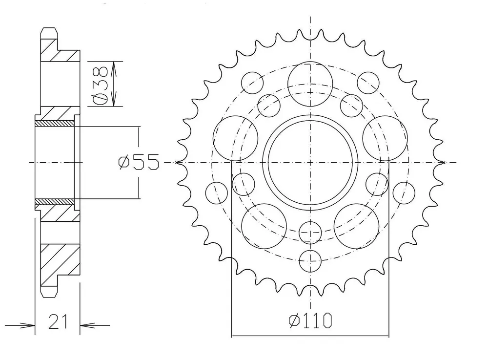 Kettenrad Aluminium passend für Ducati 916 Z-42 Expressversand