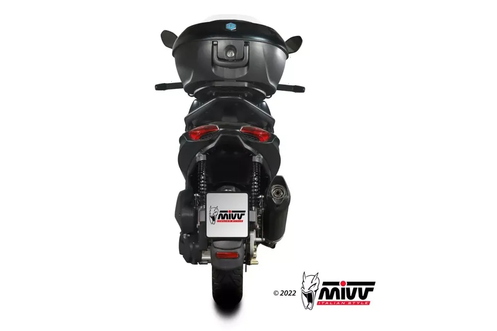 Aktuell MIVV MOVER Edelstahl Schwarz passend für PIAGGIO Beverly 300 21-24
