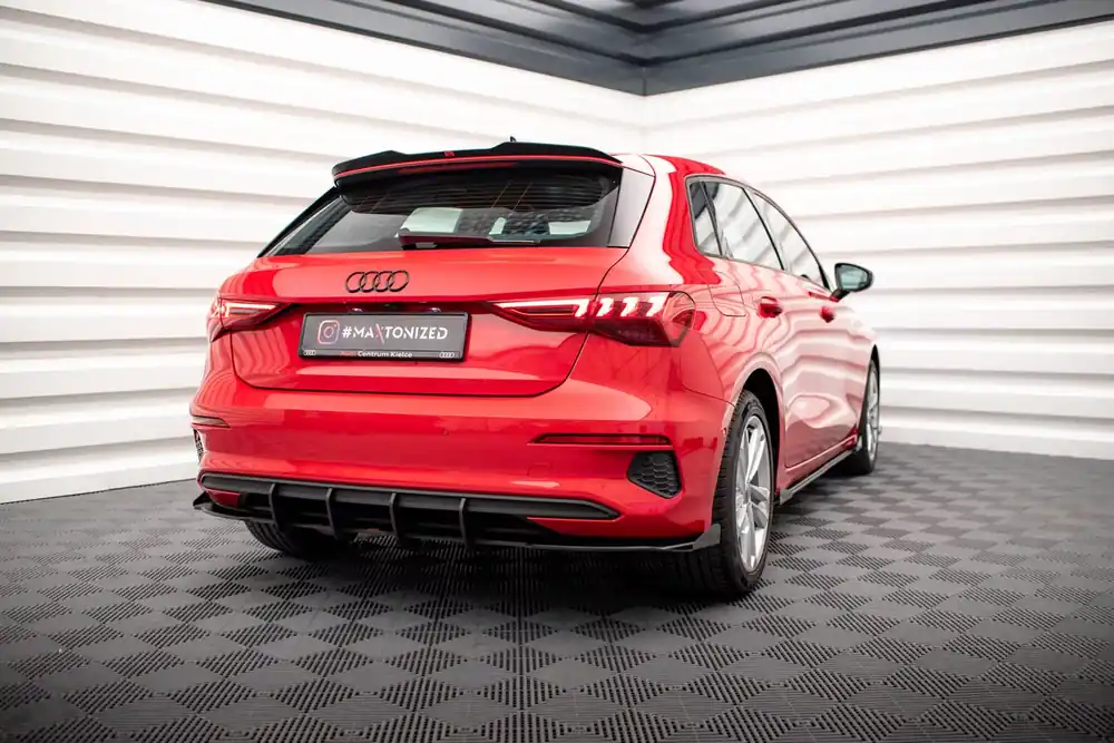 Racing Diffusor Heck Ansatz + Flaps passend für Audi A3 8Y Sichere Zahlung