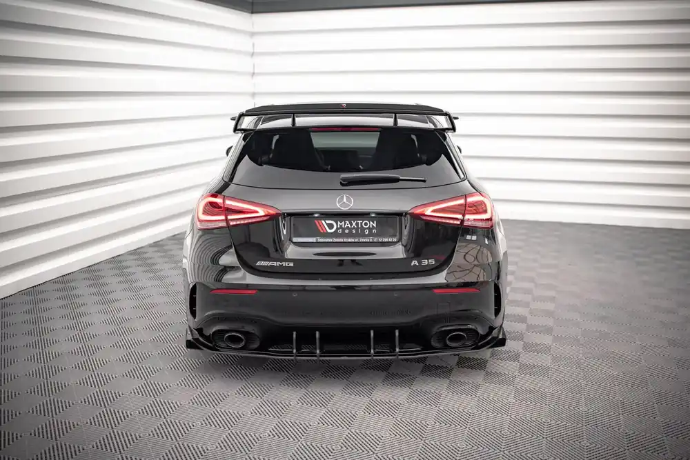 Top-Seller Racing Diffusor Heck Ansatz +Flaps passend für Mercedes A35 AMG W177