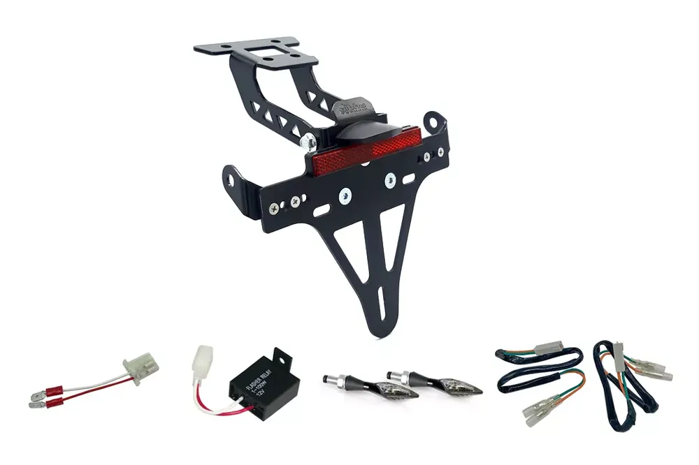 Kennzeichenhalter-Blinker-Kit X-LED passend für Kawasaki Ninja 400 ab 2018 / Z400 ab 2019 (Hinten) Neu Im Sortiment