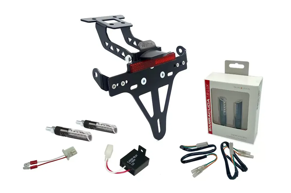 Preiswert Kennzeichenhalter-Blinker-Kit IDEA passend für Kawasaki Ninja 400 / Z 400 (Hinten)