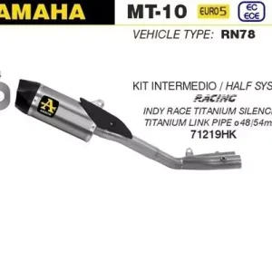 Arrow Indy-Race Titan Endschalldämpfer passend für Yamaha MT-10 2022 Aktuell
