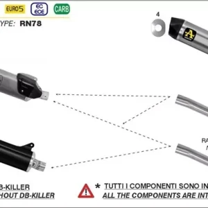 Arrow Katersatzrohr Edelstahl 2in1 passend für Yamaha MT-10 2022 Mega-Angebot