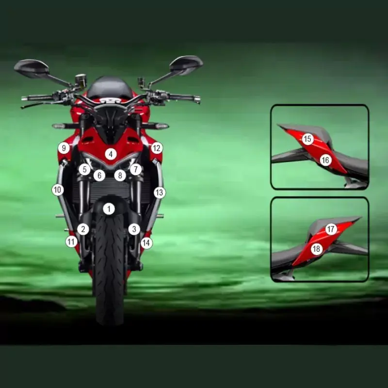 Meistverkauft Eazi-Grip Steinschlagschutz glänzend passend für Ducati Streetfighter V2