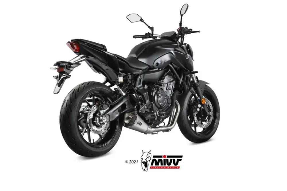 MIVV DELTA RACE Edelstahl Komplettanlage passend für YAMAHA MT-07/FZ-07 21-22 Neue Ware