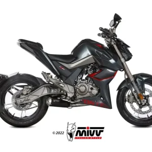 Preis Gesenkt MIVV X-M1 Edelstahl Schwarz Komplettanlage passend für Zontes ZT 125 U/G1 21-22