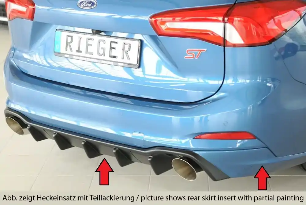 Garantierte Lieferung Rieger Heckeinsatz passend für Ford Focus 4 ST Turnier (06/2019–03/2022)