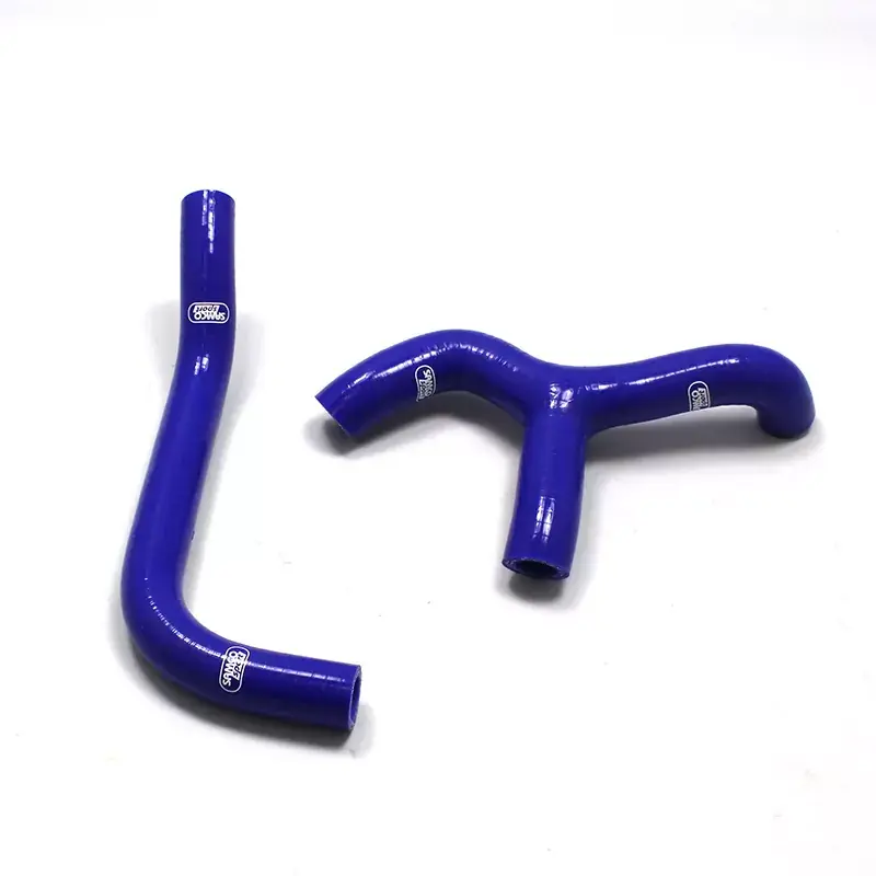 Knallerangebot SAMCO SPORT Siliconschlauch Kit Y-Stück Race Design blau passend für KTM 65 SX, Gas Gas MC65, Husqvarna TC65